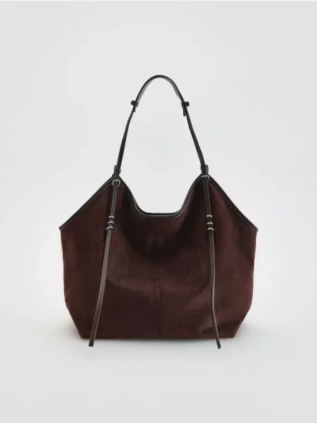 Reserved Geantă shopper maro-închis maro