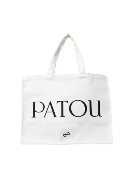 Torebka Patou płócienna z logo biała