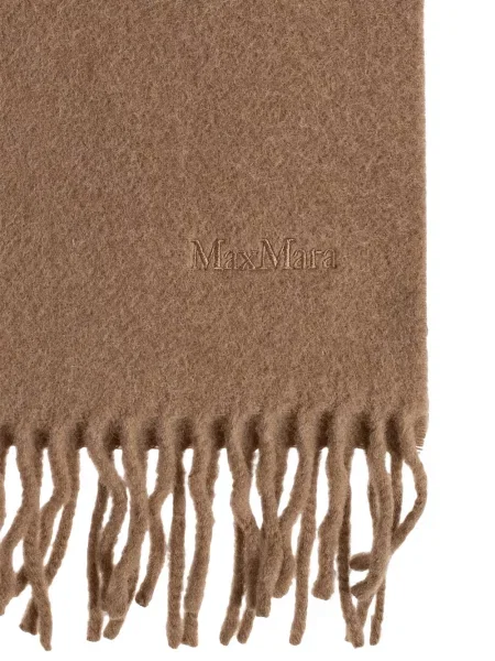 Fular Max Mara cu broderie maro