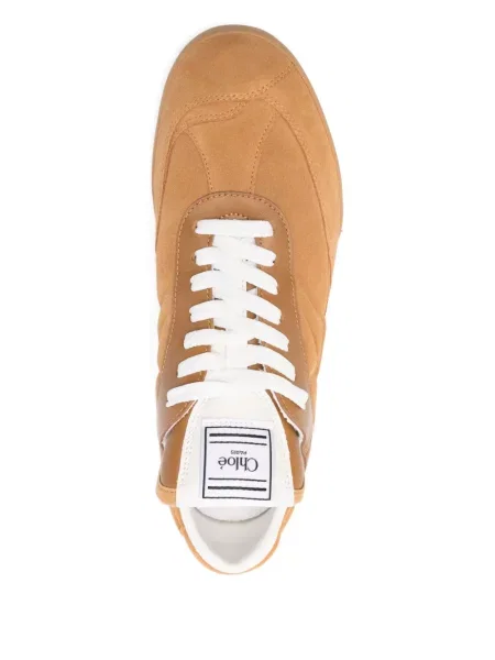 Sneakerși Chloé din piele de căprioară maro