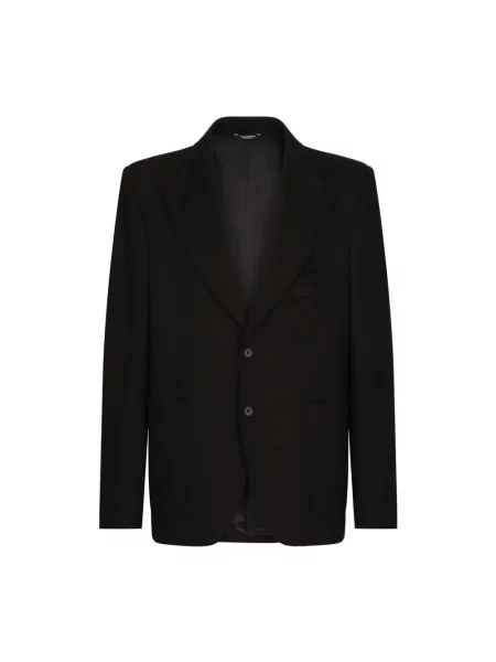 Marynarka Dolce And Gabbana elegancka z logo czarna