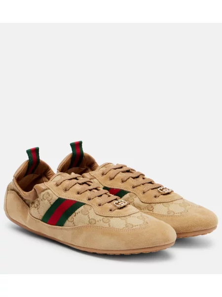 Plátěné tenisky Gucci béžové