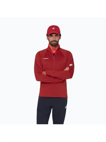 Мъжки суитшърт Mammut Taiss ML Half Zip Pull dark mammut red червено