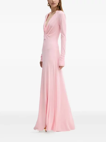 Rochie maxi Victoria Beckham lungă de costum roz