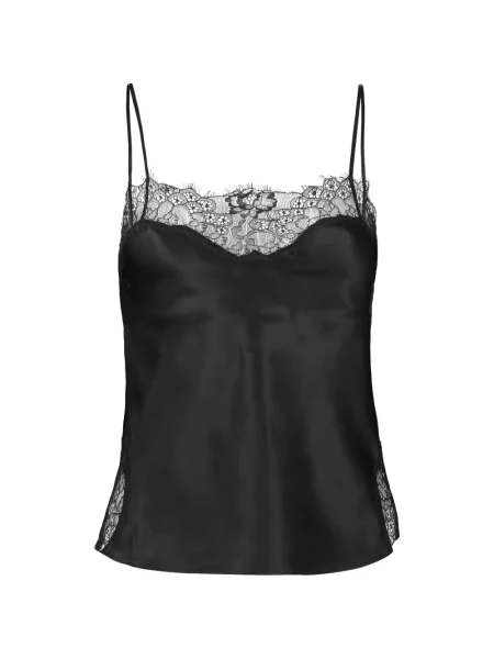 Top Sprwmn din dantelă negru