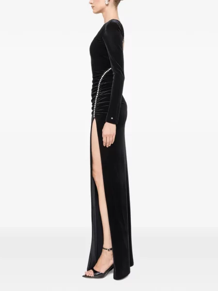 Rochie Nissa cu volane negru