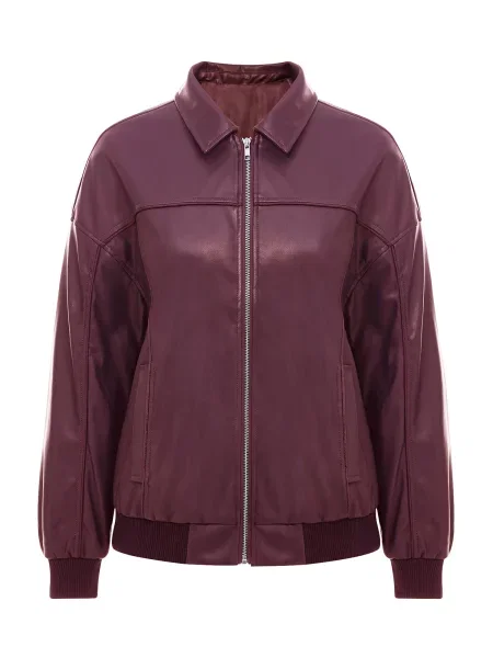 Imily Bela Přechodná bunda červeň burgundská