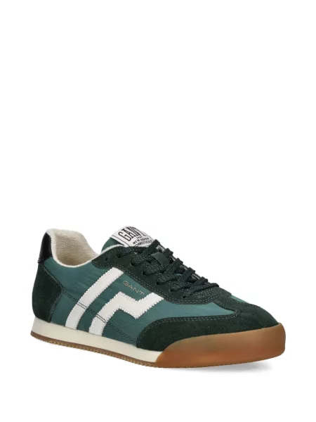 Sneakerși Gant din piele de căprioară cu dungi verde