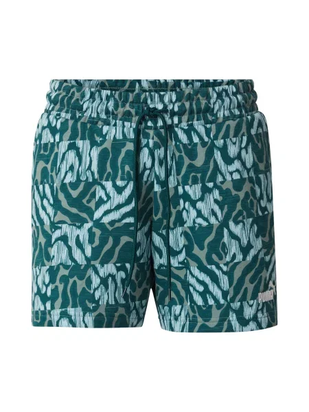 PUMA Pantaloni sport Ess albastru deschis / verde alb