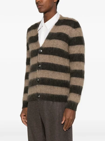 Cardigan Amaranto cu dungi tricotate