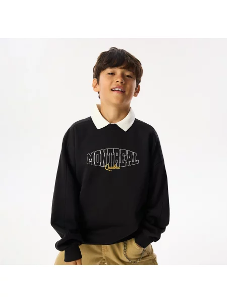 Reserved Oversized mintás melegítőfelső fekete