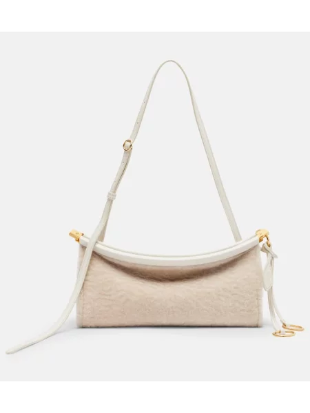 Mała torebka Alaïa zamszowa biała