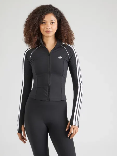 ADIDAS ORIGINALS Tepláková bunda biela