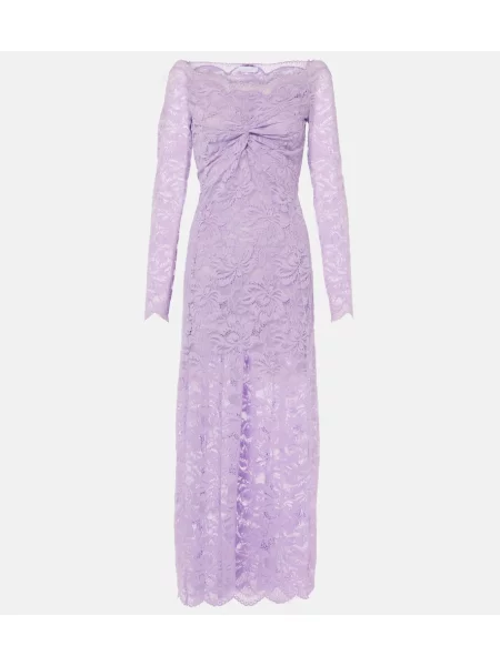 Rochie Rabanne din dantelă violet