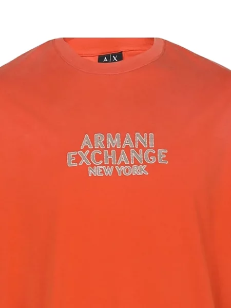 Μπλούζα Armani Exchange με κέντημα πορτοκαλί
