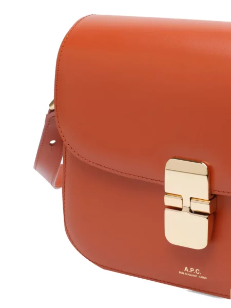 Geanta de piele A.p.c. din piele roșu