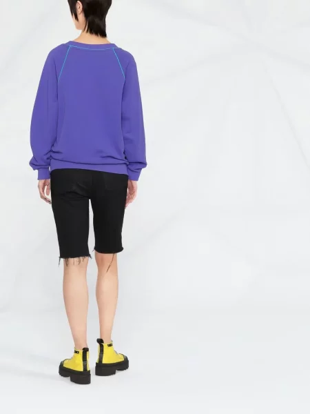 Hanorac Moschino cu broderie albastru