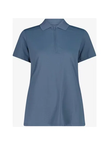 Polo CMP Breathable Zip granatowy niebieska