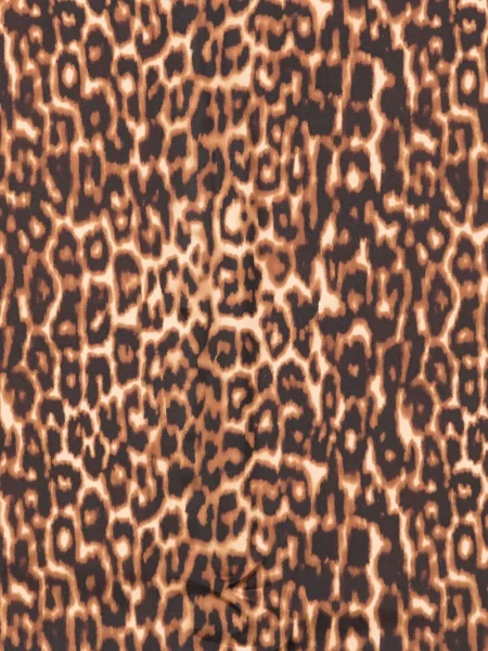 Fular Lanvin de mătase cu imagine cu model leopard maro