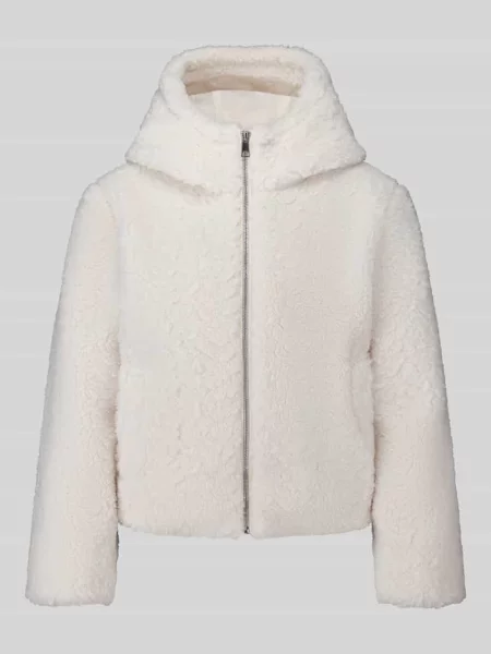 Kurtka teddy z kapturem Vero Moda biała