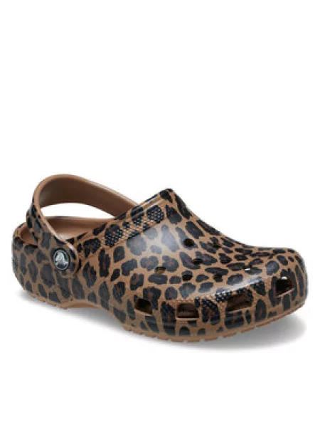 Dětské pantofle Crocs hnědé