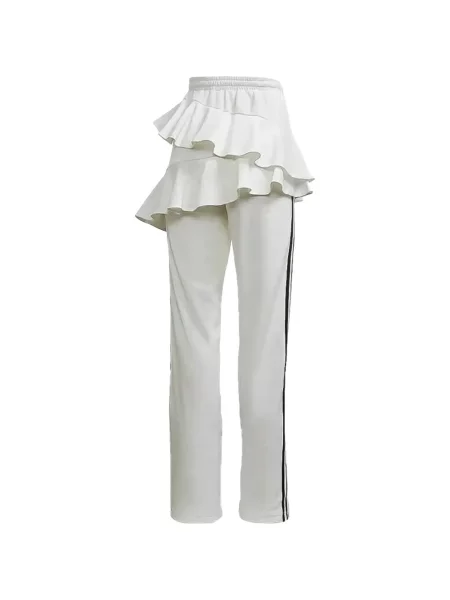 Pruhované krajkové pruhované tričko Adidas s vázáním šedé