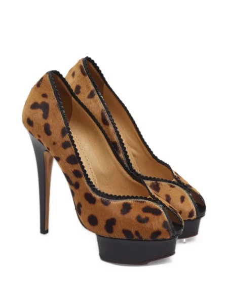 Salonke Charlotte Olympia s platformom s printom s leopard uzorkom smeđa