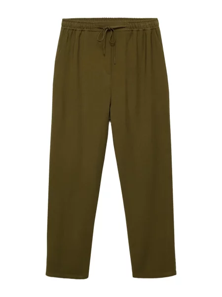 MANGO Pantaloni FLUIDO kaki