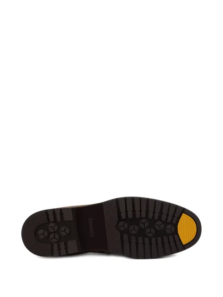 Pantofi loafer Doucal's din piele de căprioară slip-on maro