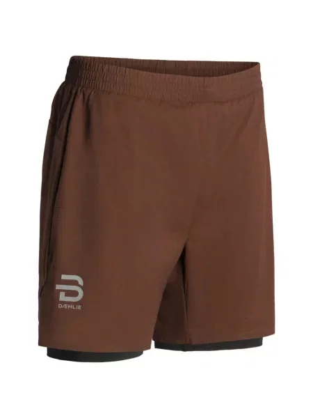 Szorty Daehlie Sportswear Run brązowe