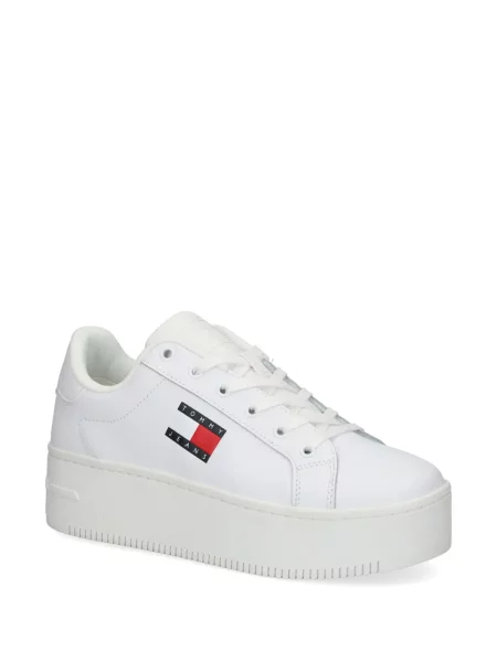 Sneakerși Tommy Jeans din piele alb