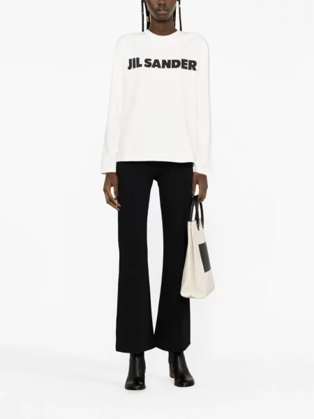 Raštuotas džemperis Jil Sander balta