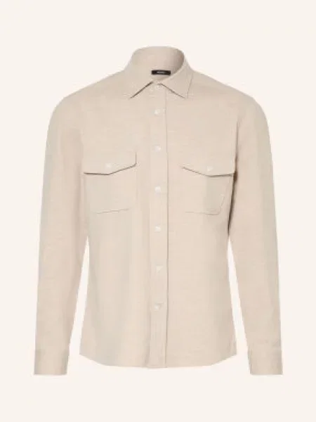 Reiss Koszula Wierzchnia Mcshane Z Dżerseju beige beżowa