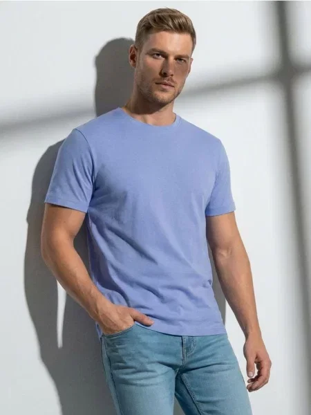 Sinsay koszulka basic niebieski