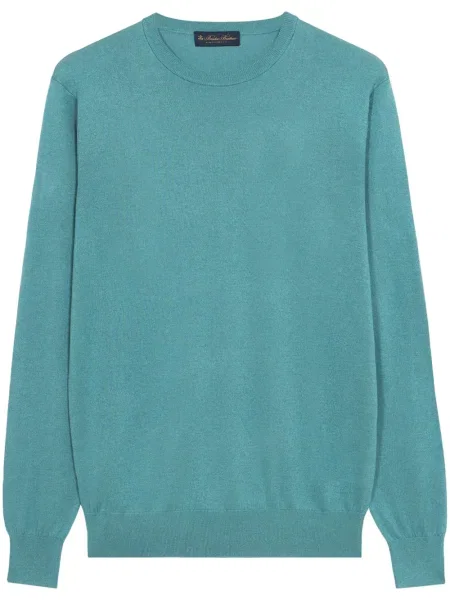 Pulover Brooks Brothers cu decolteu rotund albastru