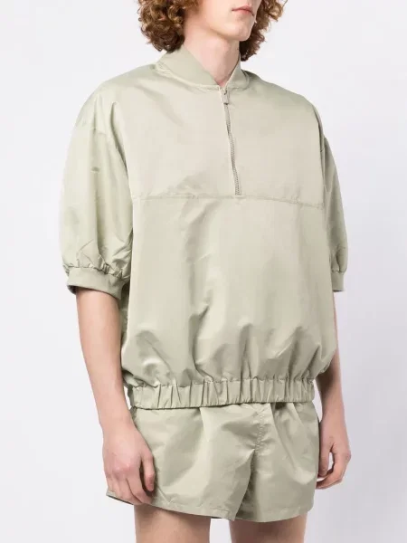 С яка суичър с цип Fear Of God Essentials зелено