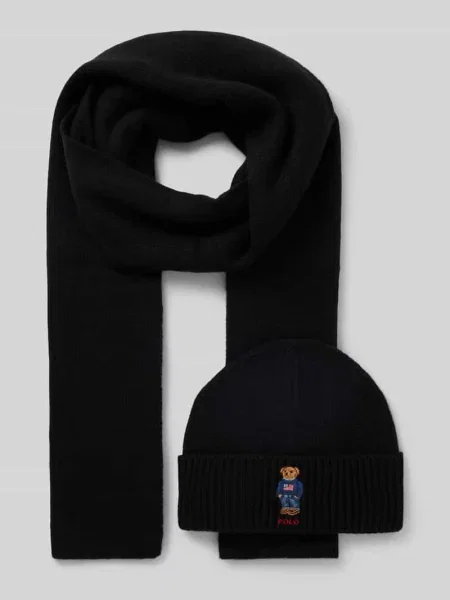Czapka Polo Ralph Lauren wełniana czarna