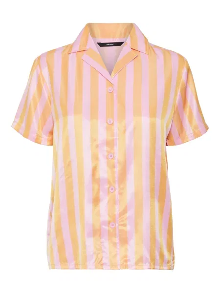 VERO MODA Blúzka VIKITIKA / svetloružová oranžová