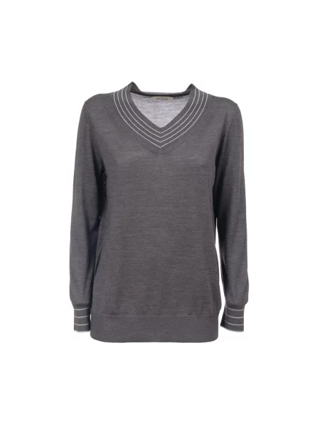 Sweter Gran Sasso wełniany szary