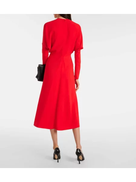 Rochie midi Victoria Beckham până la genunchi de costum roșu