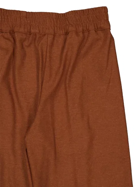Pantaloni palazzo 120% Lino maro