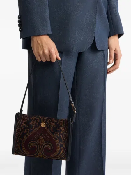 Τσάντα Etro paisley ζακάρ μπλε