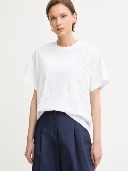 BOSS BLACK Tricou | Relaxed fit alb