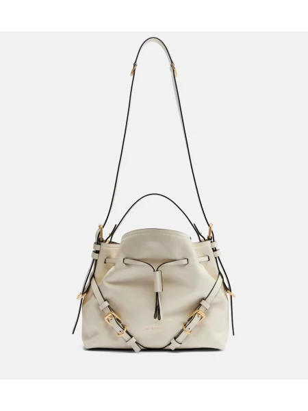 Usnjena torbica Givenchy bela