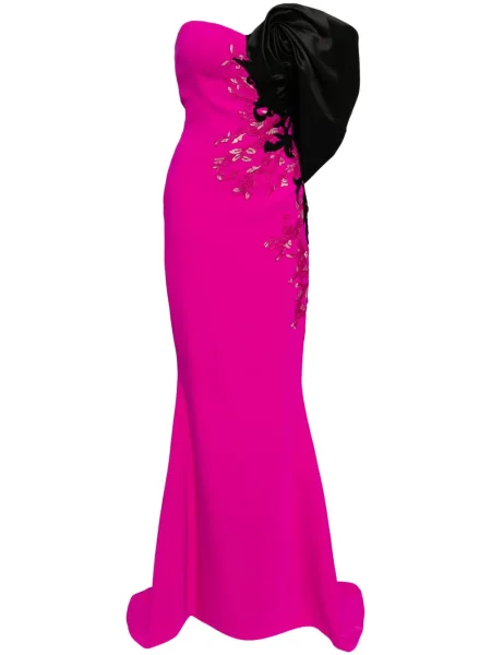 Rochie Saiid Kobeisy din crep roz