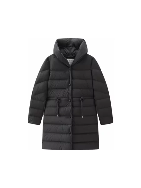 Długa kurtka Woolrich czarna