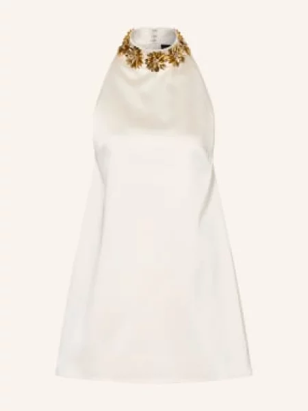 Retrofête Sukienka Koktajlowa Giacinta Z Kamieniami Ozdobnymi weiss