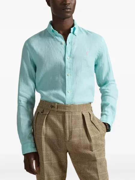 Czapka z daszkiem Polo Ralph Lauren w kratkę z twillu biznesowa niebieska