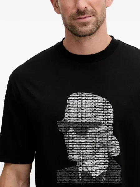 Tricou Karl Lagerfeld cu imagine negru