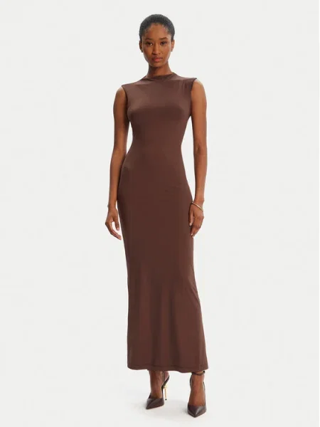 BARDOT Коктейлна рокля Veneda High Neck кафяв